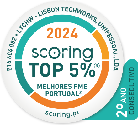 Selo Scoring TOP 5% Melhores PME Portugal 2024 — 2.º ano consecutivo